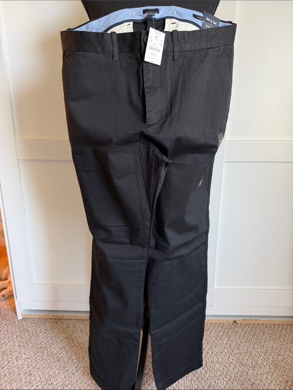 J. Crew Black Men's Chinos - Classic Flat Front